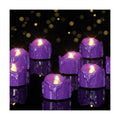 Homemory 12Pcs Halloween Purple Dripping Flameless LED Candles,1.58"x 1.2"