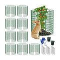 10 Pack Plant Protectors from Animals | 30PCS 13"x13" Metal Wire Mesh Garden Plant Cages for Gardening Supplies