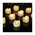 Homemory 24Pack Dripping Flameless LED Tea Lights,1.58"x 1.2",White Body