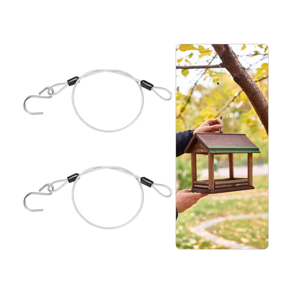M METERXITY 2-Pack Bird Feeder Hanger with Hook 45cm/18in, Clear