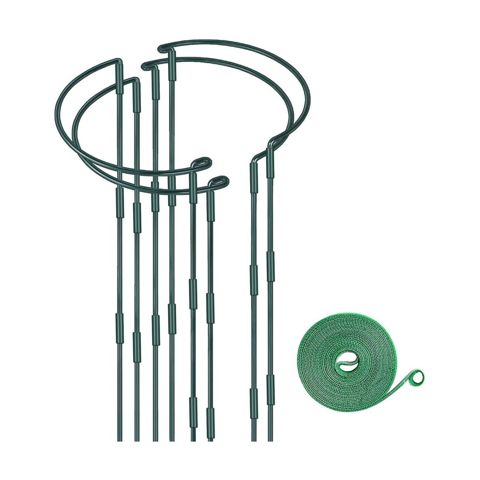HiGift 4 Pack Height Adjustable Metal Plant Support (36" H or 24" H or 12" H), Heavy Duty Peony Cages and Supports
