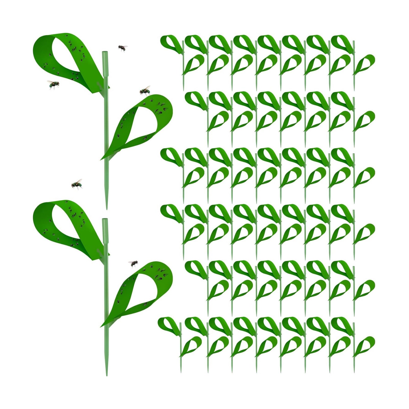 Qualirey 300 Pcs Sticky Houseplant Traps Fungus Gnat Fruit Fly Trap Sticky Houseplant Stakes Insect for Outdoor Garden