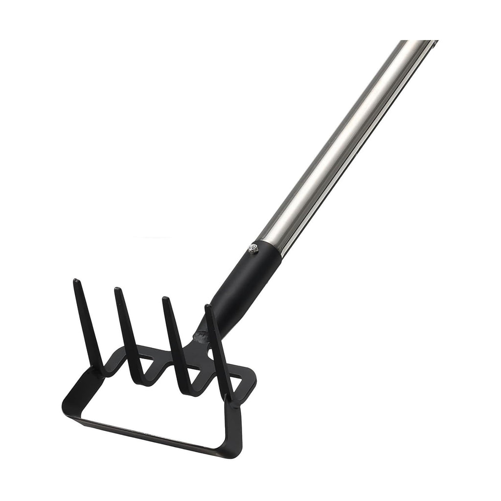73 Inch Adjustable Long Handle Garden Hoe, 2-in-1 Heavy Duty Stirrup Hoe & Cultivator - Lightweight Weeding Rake for