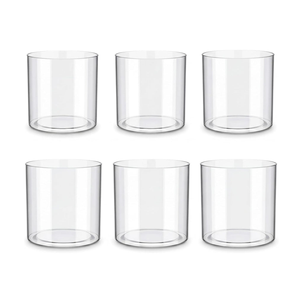 meekoo 6 Pcs Cylinder Vase 4 x 4 in, 5 x 5 in