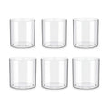 meekoo 6 Pcs Cylinder Vase 4 x 4 in, 5 x 5 in