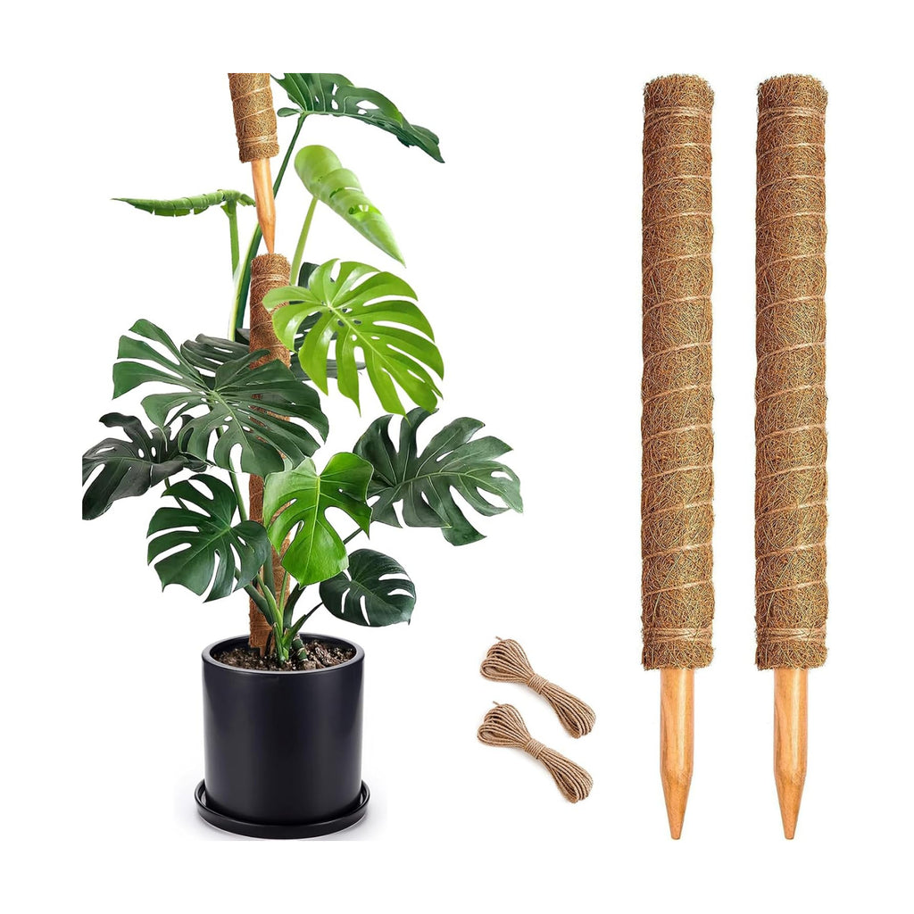 Soupiar 2 Pack 22 Inch Stackable Moss Pole - Thick & Sturdy Natural Coir Totem Plant Support & Garden Stakes for Monstera & Pothos, Indoor Climbing Vining Houseplants, 38" H Max