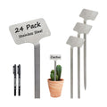 24 Pack Stainless Steel Plant Labels, Waterproof Metal Plant Markers for Outdoor Garden, Greenhouse, Vegetables, Herbs