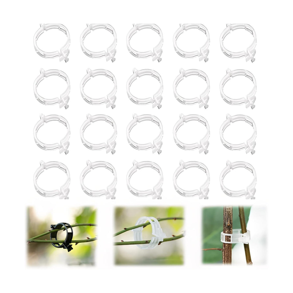 50Pcs Secured Plastic Plant Clip, 2026 Upgrade Plant Support Clips Reusable Garden Clips, Garden Clips for Climbing