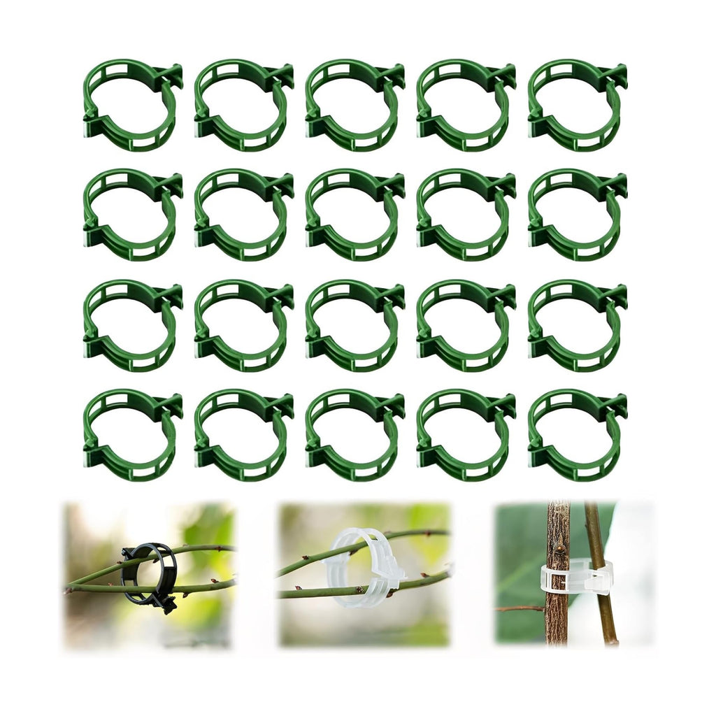 50Pcs Secured Plastic Plant Clip, 2026 Upgrade Plant Support Clips Reusable Garden Clips, Garden Clips for Climbing