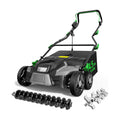 TIECTOWN 2026 Upgrade 16-Inch 15.5 Amp 2-in-1 Electric Dethatcher and Scarifier with 14.5-Gallon Collection Bag, Lawn
