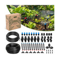 Push-to-Connect Drip Irrigation System Kit, 2-Zone Garden Watering System with 50FT 1/2" Mainline, Leak-Resistant Quick