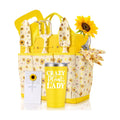 Lifecapido Gardening Gifts for Women, Gardening Hand Tools, 9 PCS Sunflower Garden Tool Set Kit with Garden Tool Bag