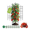 46 Inch Heavy Duty Metal Tomato Cage for Garden - 3 Pack Metal Steel Tomato Cages, Panel-Assembled Garden Trellis