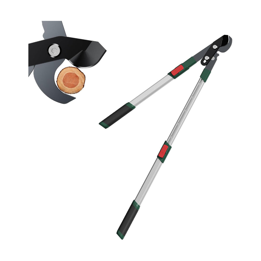 GARTOL 2-Inch Cutting Capacity Bypass Loppers, 26-33" Extendable Tree Branch Cutter, Professional Gear-Driven