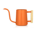 Watering Can Indoor Plants, 35 oz/1000 ml Metal Stainless Steel Watering Can Pot with Long Spout for Indoor House Plants Bonsai Outdoor Garden Flower Decorative (Orange)