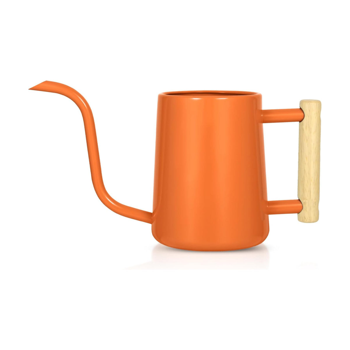 Watering Can Indoor Plants, 35 oz/1000 ml Metal Stainless Steel Watering Can Pot with Long Spout for Indoor House Plants Bonsai Outdoor Garden Flower Decorative (Orange)