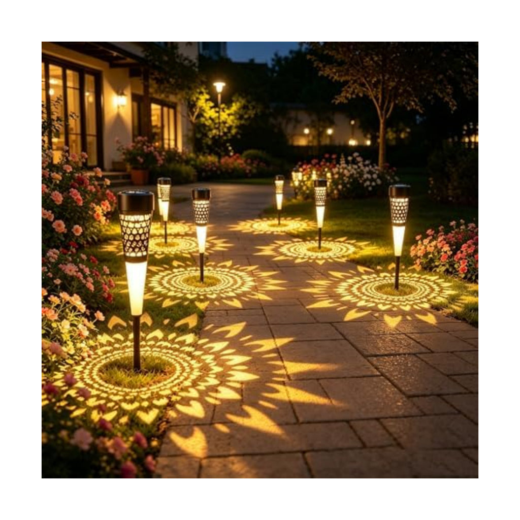 Toodour Solar Lights Outdoor Garden, 4 Pack Solar Pathway Lights Waterproof