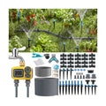 150FT Drip Irrigation System Kit with 2 Zone Water Timer for Garden | High-Flow Mainline Automatic Watering System