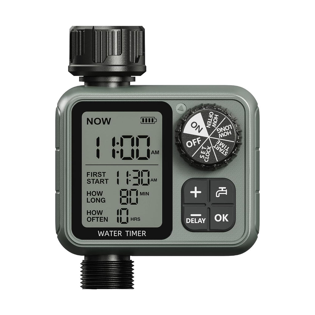 Sprinkler Timer for Garden Hose, Irrigation Water Timer with Rain Delay, Automatic Manual Watering for Lawn Yard