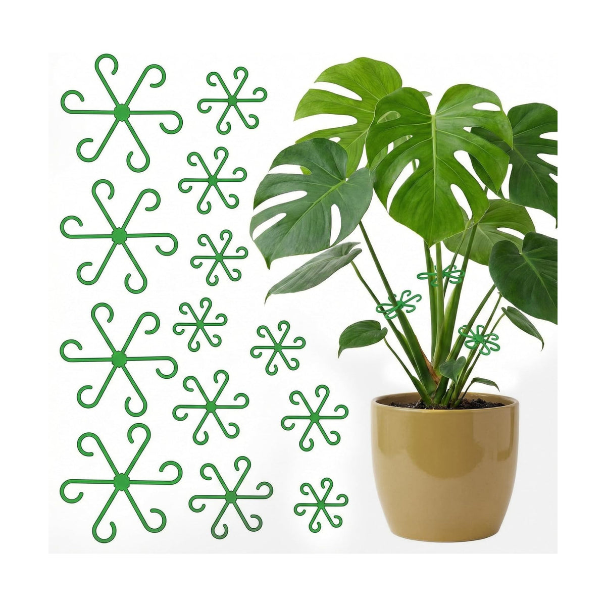 Opasyo 16PCS Plant Stem Support Clips for Indoor Climbing Houseplants
