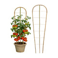 4 Pack Natural Bamboo U-Shaped Trellis 4 Feet, Oltara Plant Support Trellis for Outdoor and Indoor Climbing Plants