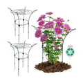 Fayoo 2 Pack Peony Cages and Supports with Twist Ties, 23.2" H X 13" D Heavy Duty Metal Plant Support Rings, Outdoor