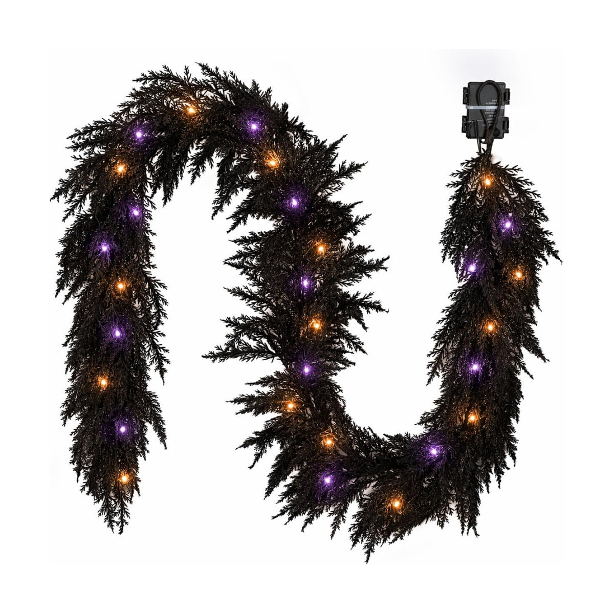 Valery Madelyn 6ft Artificial Norfolk Pine Halloween Garland for Mantle