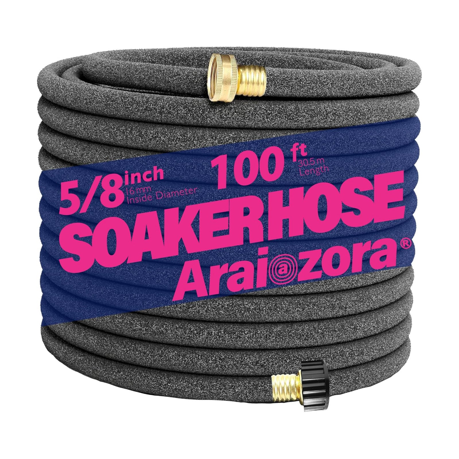 Soaker Hose 100FT 5/8 Inch, Heavy Duty Leakproof Drip Irrigation Hose for Deep Watering Large Flower Beds, Estates &