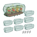 8Pack Garden Covers for Raised Beds, Reusable Pop Up Mesh Plant Covers with Ground Nails, Lightweight Outdoor Crop Cage