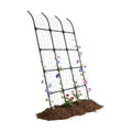 7.2 ft No-Drill Leaning Garden Trellis for Climbing Plants | PE-coated galvanized steel frame resists rust and creates