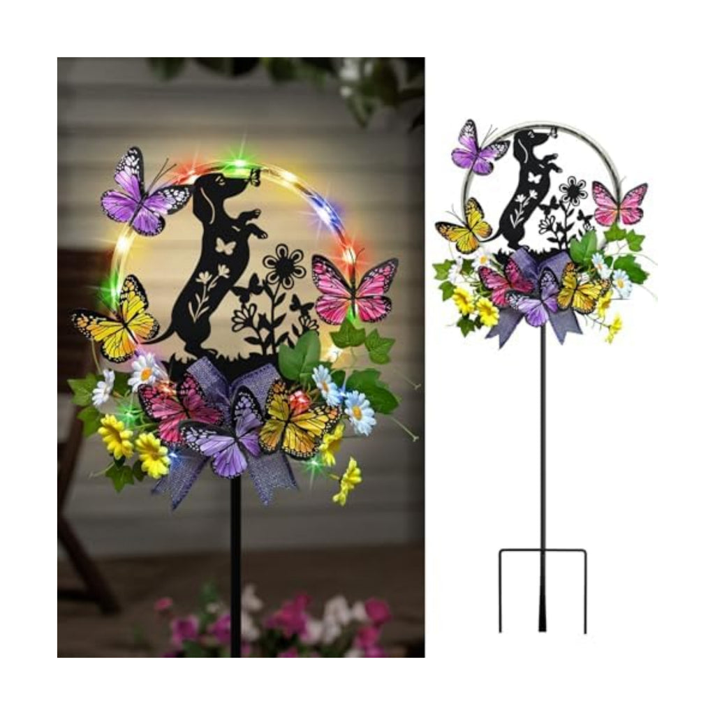 Dachshund Gifts for Women,Outdoor Solar Lights Powered Garden Decor Stake