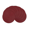 SHACOS Round Placemats Set of 8 for Dining Table 15 inch Round Braided Place Mats Cotton Polyester Washable Non Slip Kitchen Table Mats, Burgundy