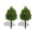 Bdor 22" Artificial Boxwood Topiary Bushes Ball Trees Outdoor Decor, 2PCS