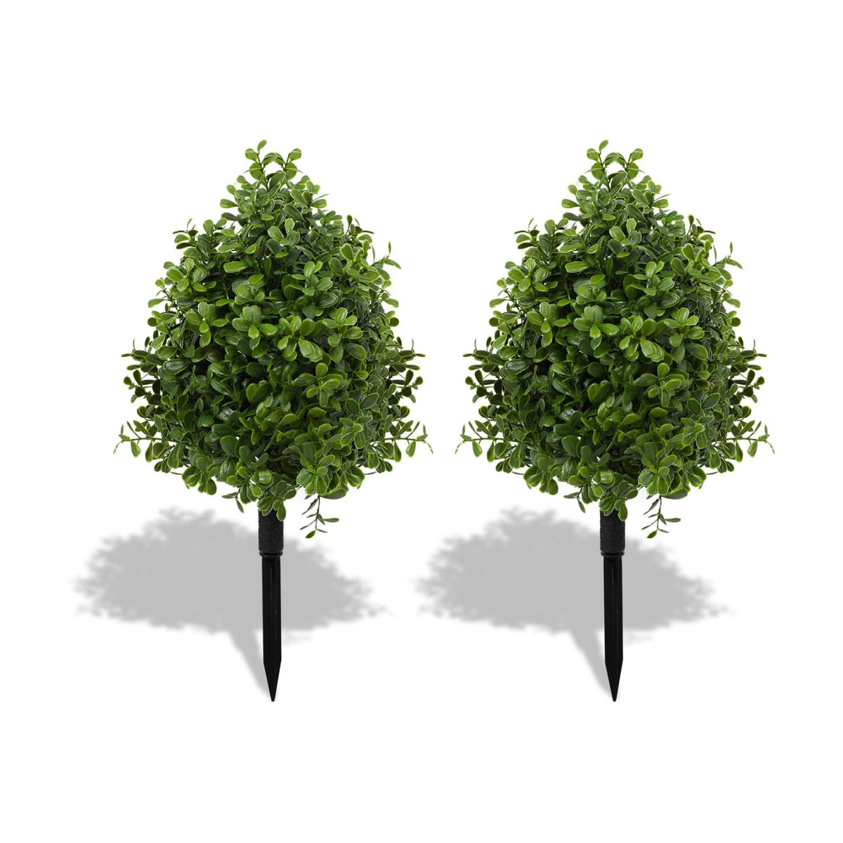 Bdor 22" Artificial Boxwood Topiary Bushes Ball Trees Outdoor Decor, 2PCS