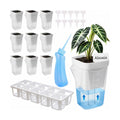 10 Pack 2.5" Self Watering Pots for Indoor Plants with Anti-Tip Tray & Reservoir Refill Bottle, Seed Starter Kit for