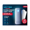 Catchmaster Vector 9 Plug in Fly Trap for House Flies, Fruit Flies & Gnats | Silent UV light bug catcher for kitchens