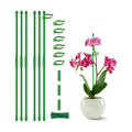 6Pcs Plant Support Stakes 17 inch SupKing Garden Orchid Sticks Extended to 3ft 4ft 5ft Plant Poles with Clips for Indoor Outdoor Potted Tomato Rose Amaryllis Vegetables Comes with 20 Ties（Green）