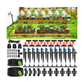 MIXC 250FT Drip Irrigation System Kit, Quick-Connect Garden Misting Watering System with 1/2” 1/4” Tubing Adjustable