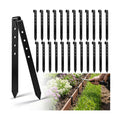 Fumete 36 Pcs 10'' Metal Landscape Stakes Bulk Garden Ground Edging Spikes with Holes Heavy Duty Anchoring Spike Carbon