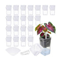 LemonRoad 20 Pack 2.5" Small Self Watering Pots for Indoor Plants | with 20 Plant Label, Mini Clear Plastic Planters