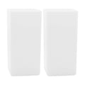 Royal Imports Flower Vase Acrylic Tall Rectangle - Decorative Centerpiece for Home or Wedding - Non Breakable Plastic, 5" X10 - White (Pack of 2)