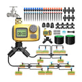 246FT Drip Irrigation System with LCD Timer, Automatic Watering System Kits,1/2 Inch Hose 1/4 Inch Distribution Tubing