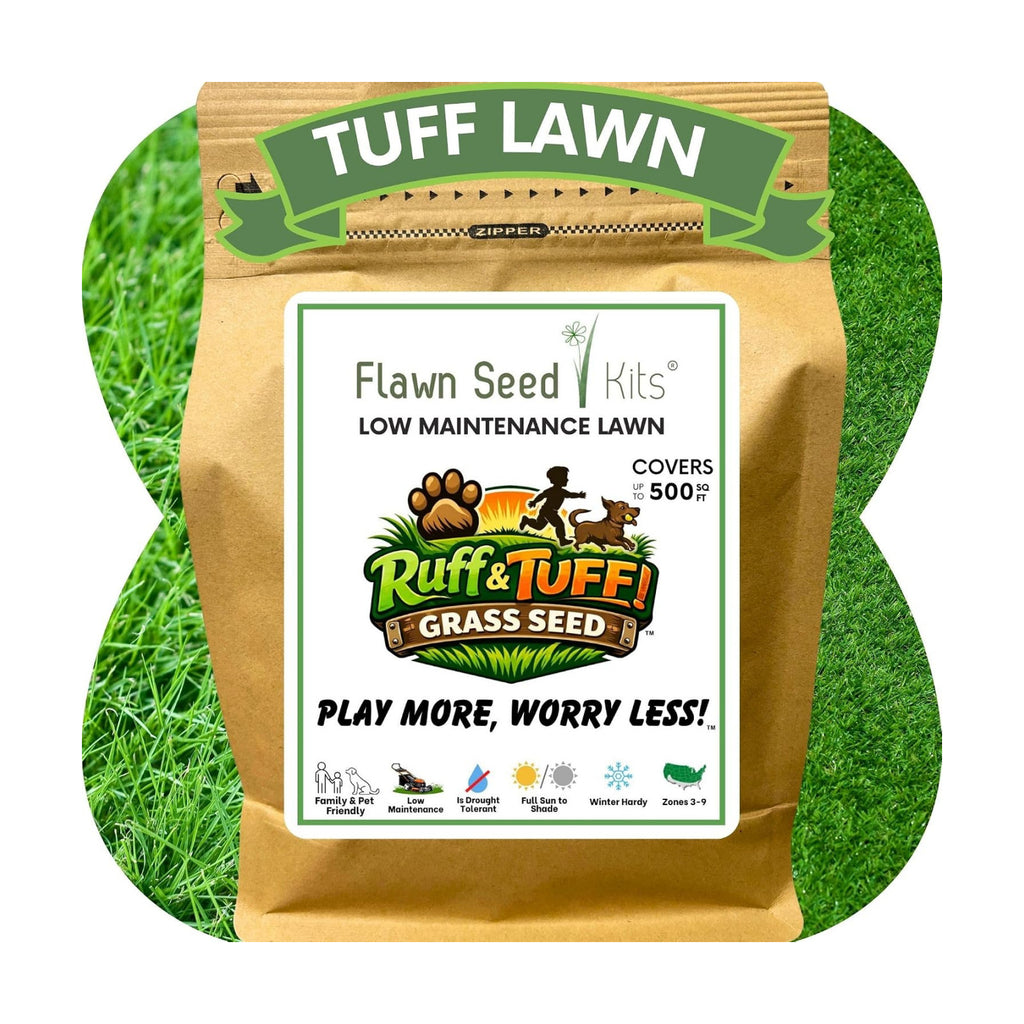 Ruff and Tuff Mow Less Fescue Grass Seed, 1 Lb, Low Maintenance, Family Friendly, Drought Tolerant, Covers up to 500 sq