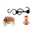 Wall Mount Double Shepherds Hook for Outdoor Bird Feeder & Planter, Heavy Duty Bracket with 12" Standoff, Rustproof