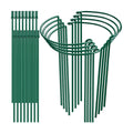 8 Pack 32 or 16 inch Adjustable Plant Support Stakes, Heavy-Duty Half Round Peony Support, Garden Plant Stakes Cage for