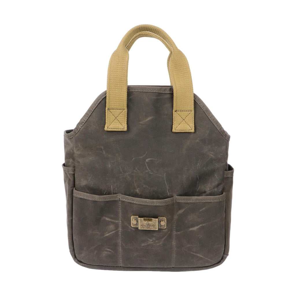 Waxed Canvas Garden Tool Bag Heavy Duty Yard Storage Florist Tote Organizer | Multipurpose, Waterproof Work Caddy