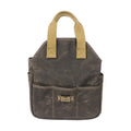 Waxed Canvas Garden Tool Bag Heavy Duty Yard Storage Florist Tote Organizer | Multipurpose, Waterproof Work Caddy
