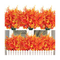 RECUTMS Artificial Faux Fall Mums Plants Fake Outdoor Flowers,Autumn Decor