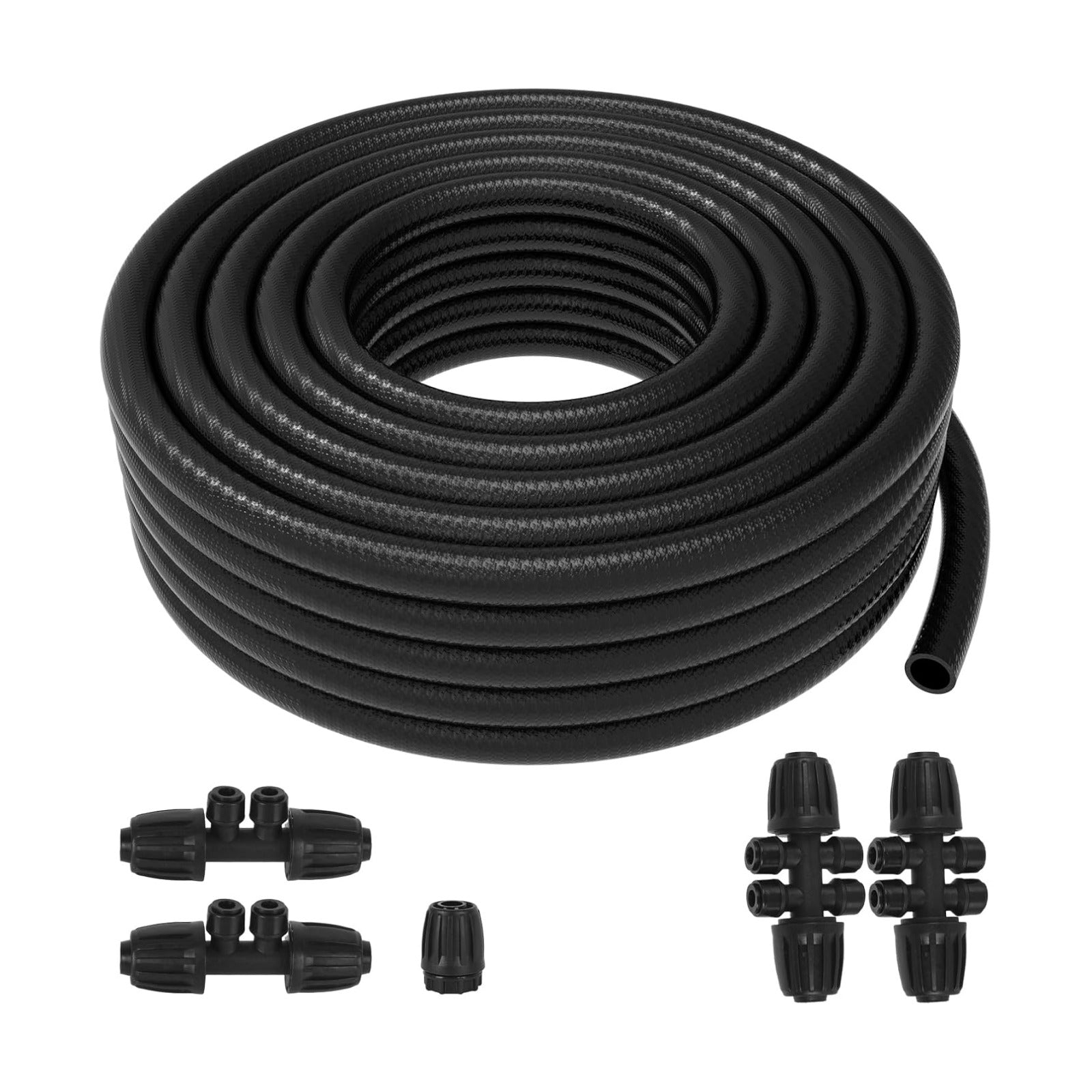 50 FT 1/2 Inch Drip Irrigation Tubing Kit:Premium Garden and Landscape Watering System-Drip Irrigation Hose with 2