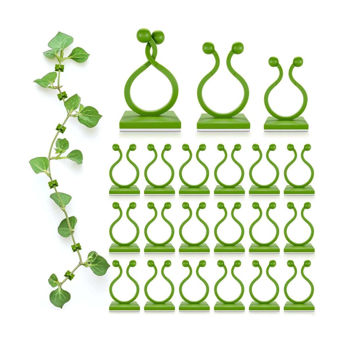 110 Pcs Wall Plant Clips for Climbing Plants, Self-Adhesive (Green)